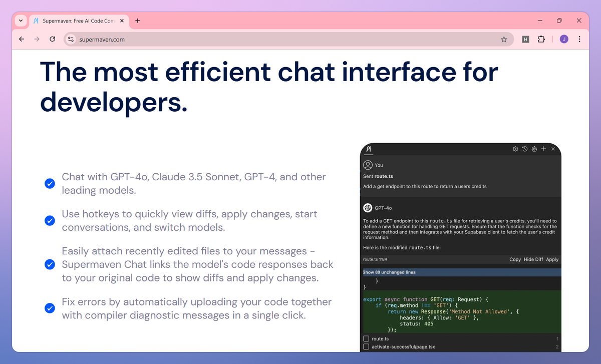 Supermaven screenshot #3