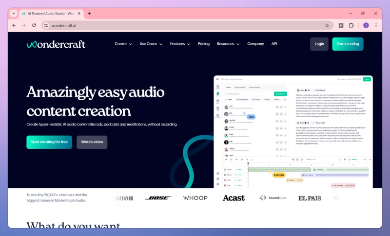 Wondercraft product screenshot