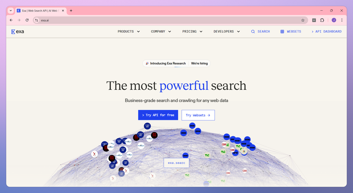 Exa screenshot #1