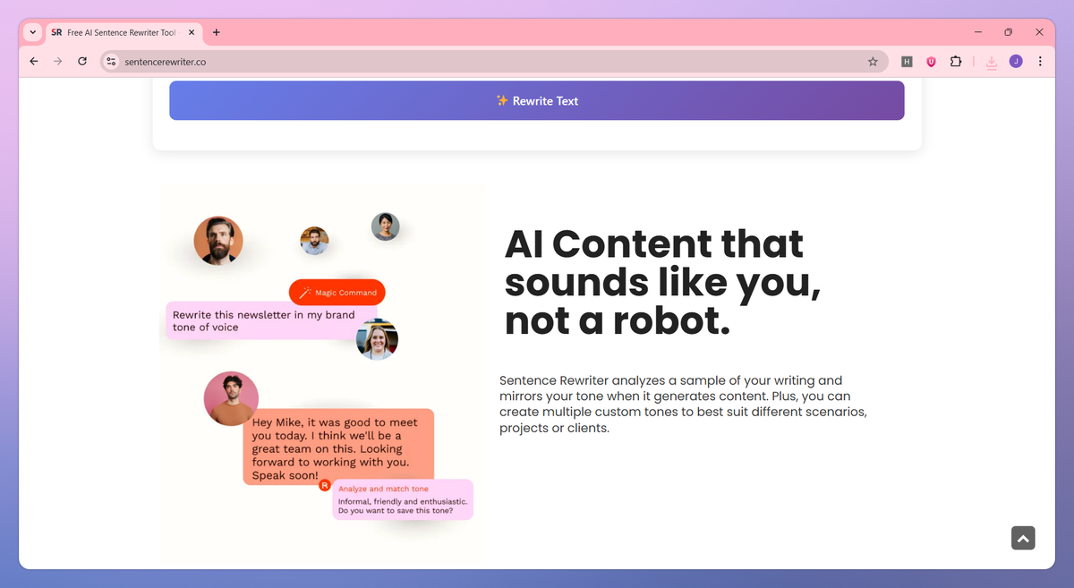 Sentence Rewriter screenshot #3