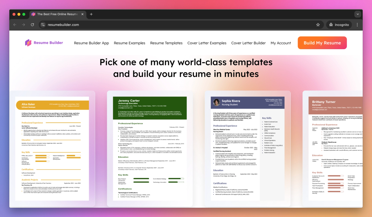 Resume Builder screenshot #2