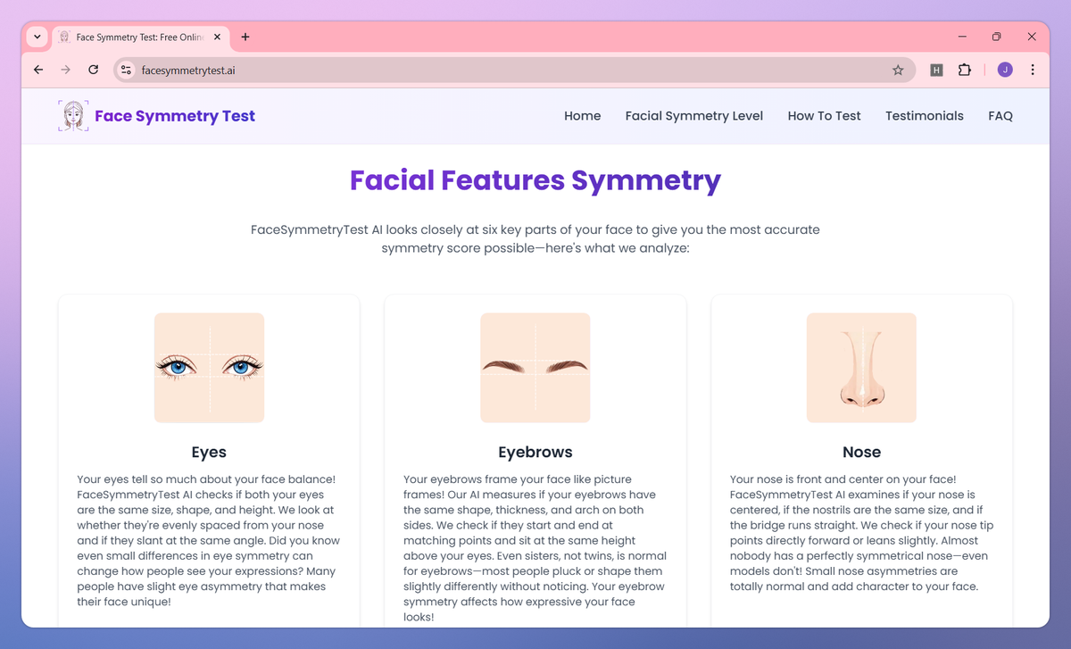 Face Symmetry Test screenshot #2
