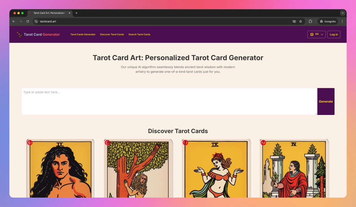 Tarot Card Art screenshot #1