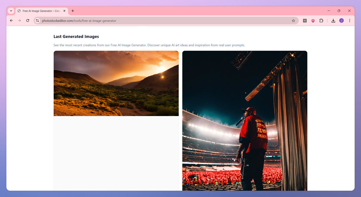 PhotoStock Editor Free AI Image Generator screenshot #2
