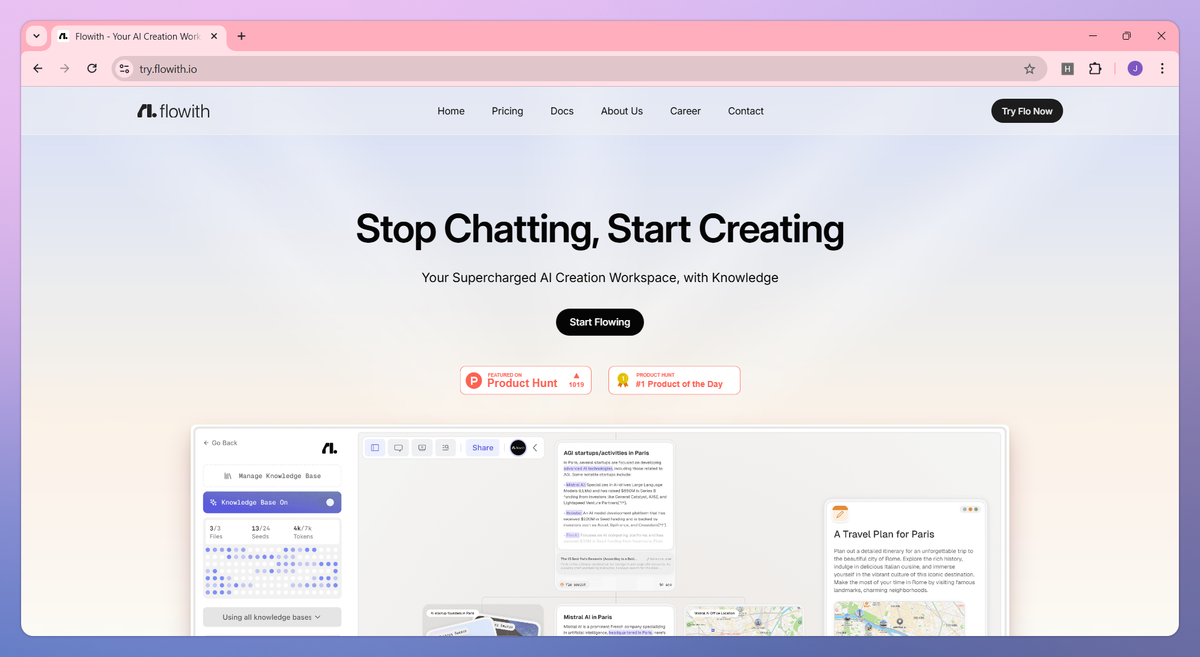 Flowith screenshot #1