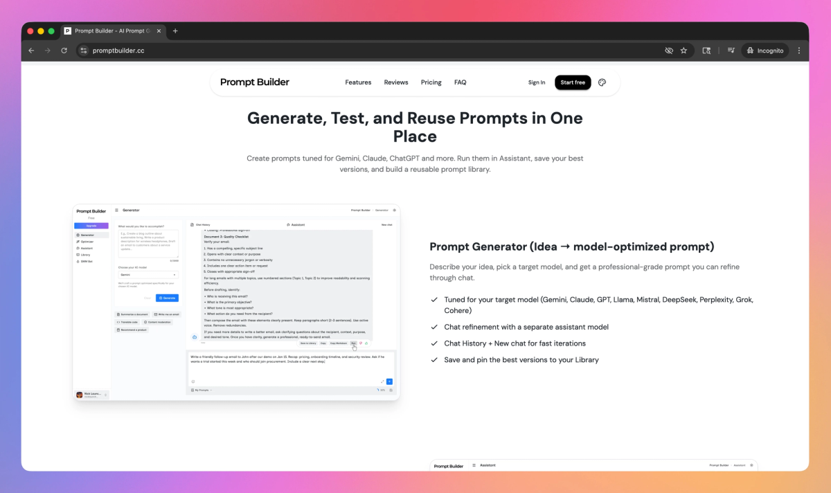 Prompt Builder screenshot #2