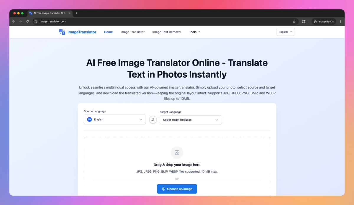 ImageTranslator screenshot #1
