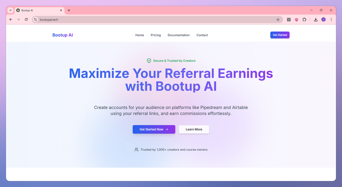 Bootup AI screenshot #1