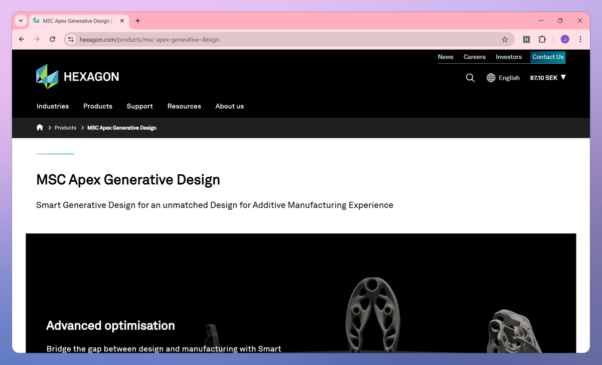 MSC Apex Generative Design screenshot #1