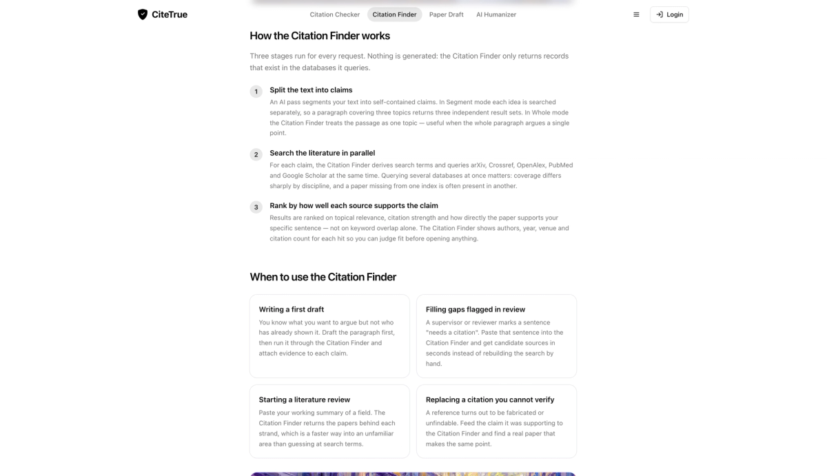 CiteTrue Citation Finder screenshot #2