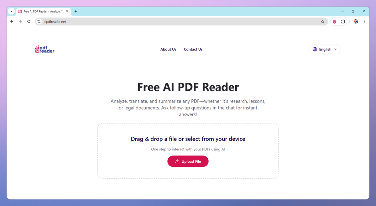 Free AI PDF Reader screenshot #1