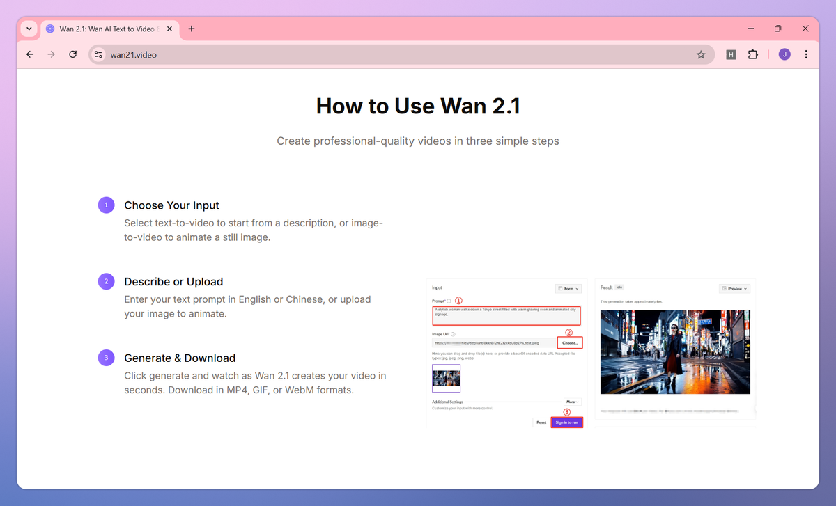 Wan 2.1 screenshot #2