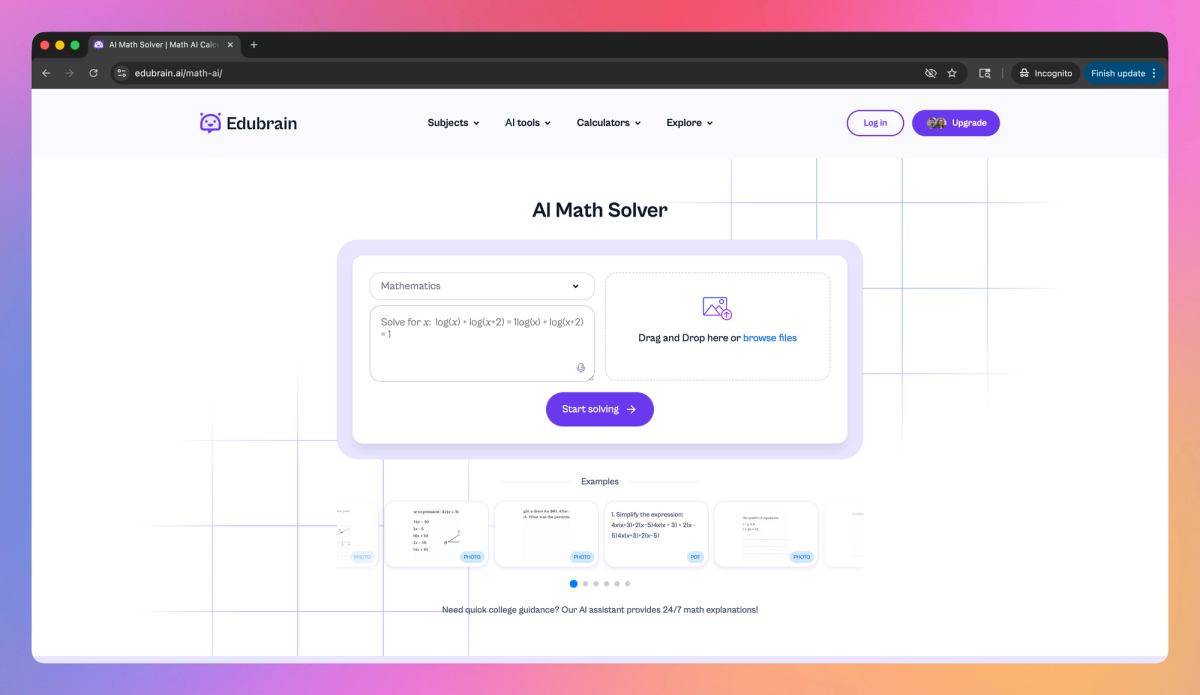 EduBrain AI Math Solver screenshot