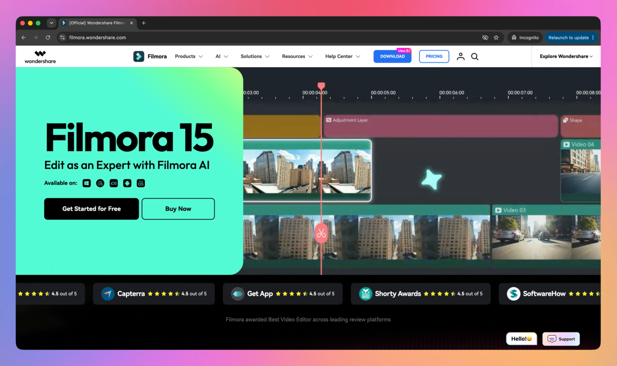 Wondershare Filmora screenshot #1