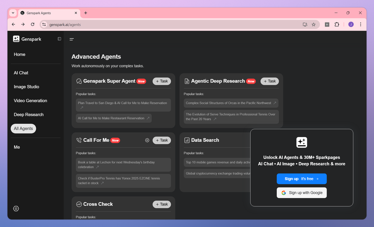Genspark screenshot #2
