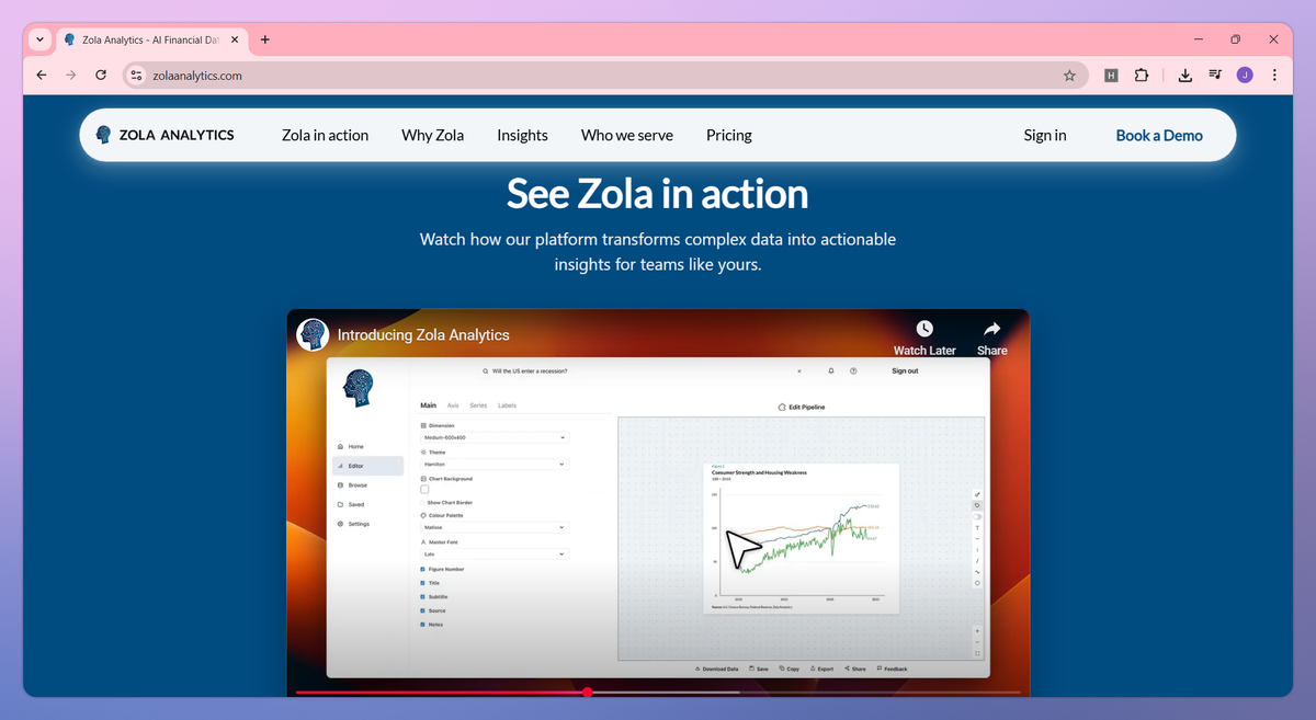 Zola Analytics screenshot #2