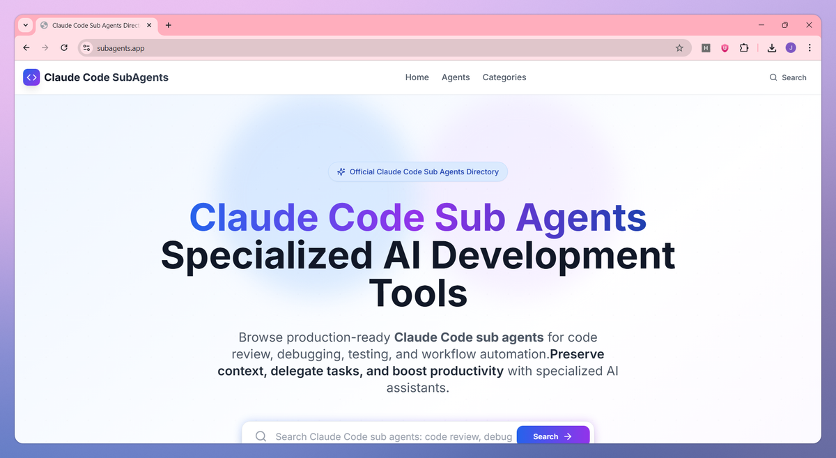 Claude Code Sub Agents screenshot #1