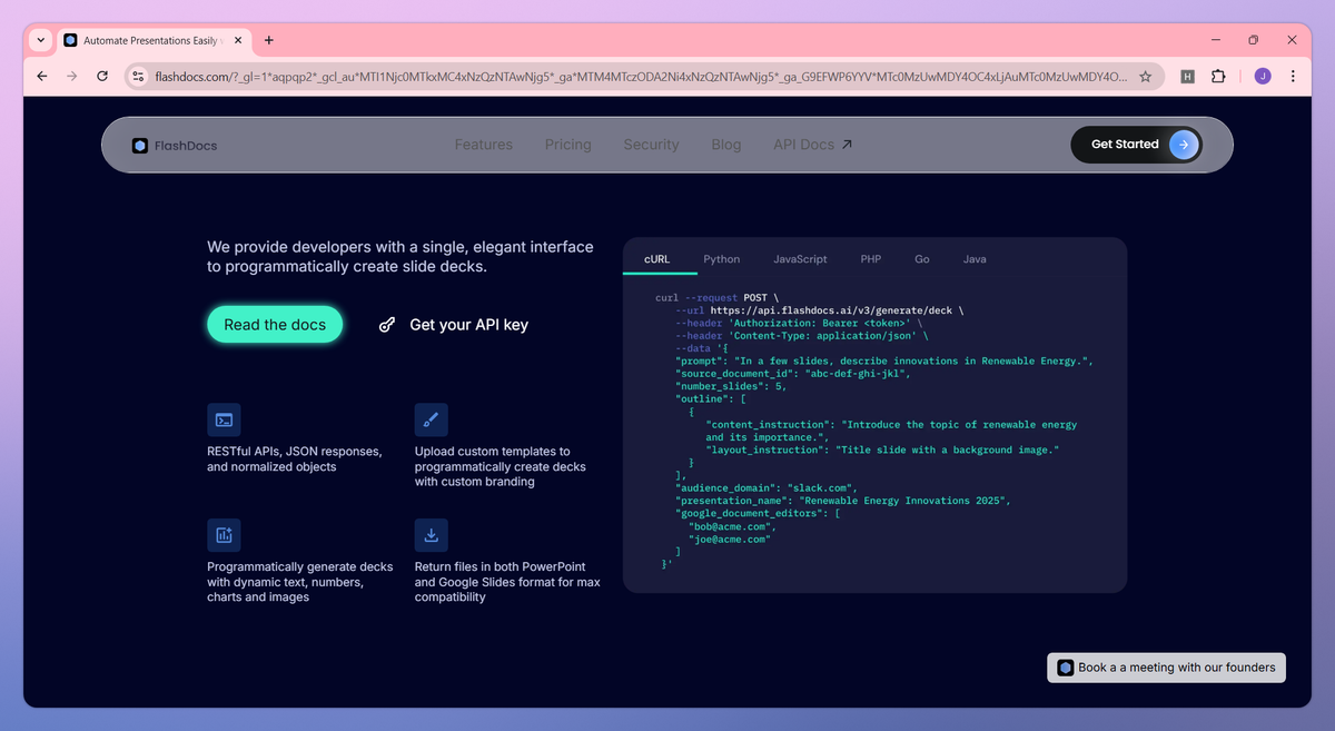 FlashDocs API screenshot #3
