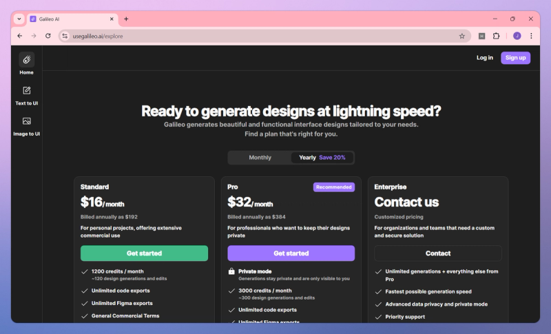 Galileo AI product screenshot