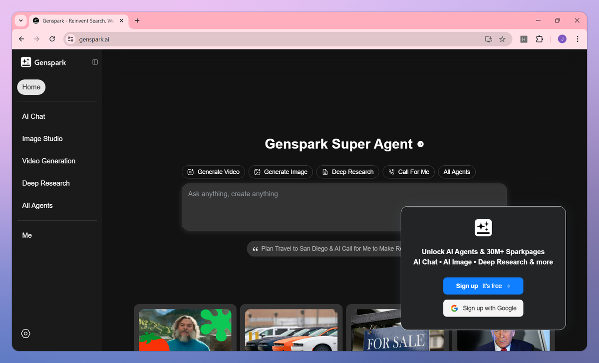 Genspark screenshot #1