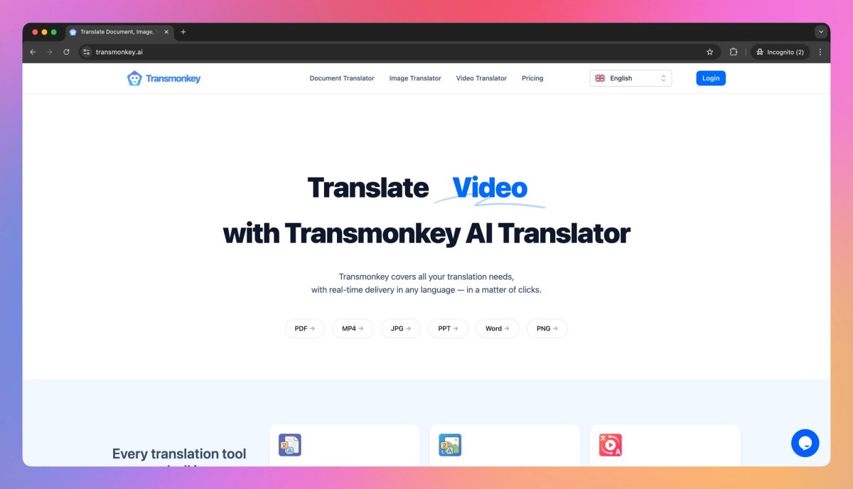 Transmonkey screenshot #1