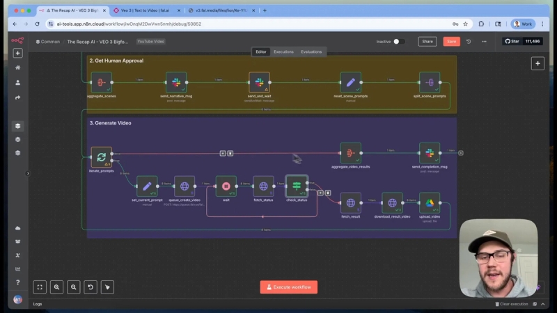 Generate video n8n section
