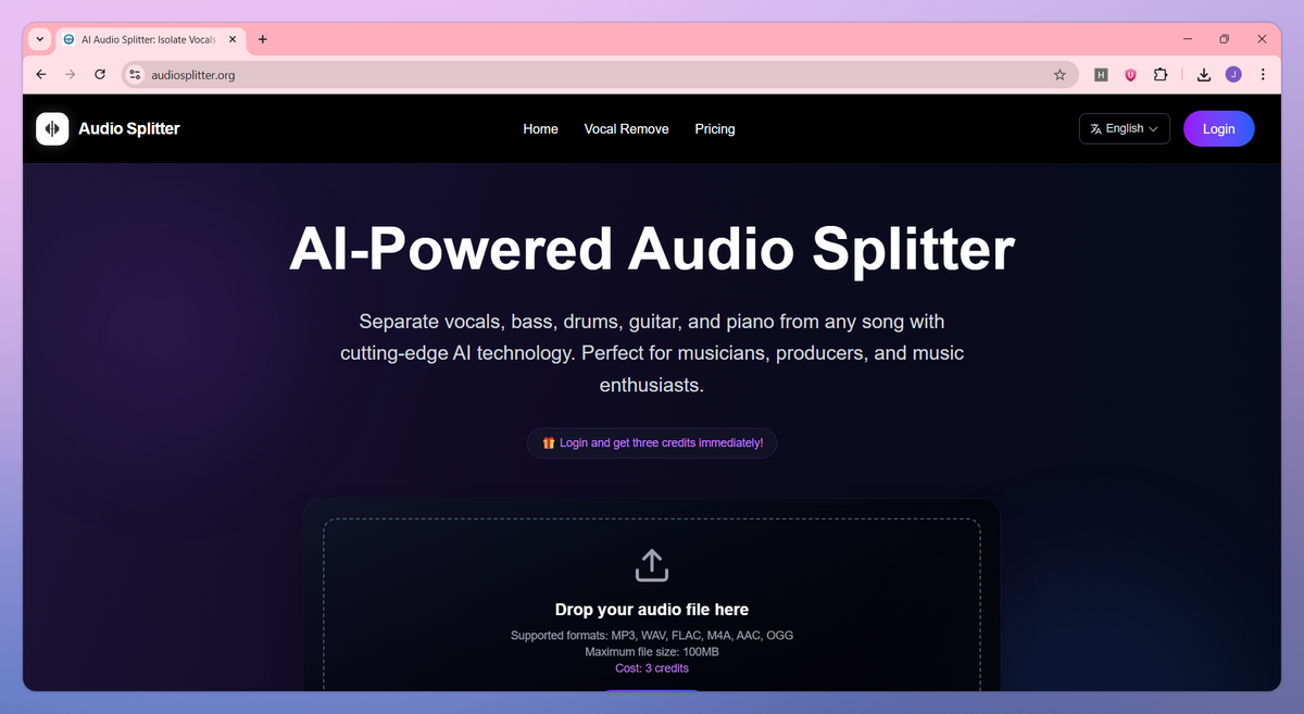 AI Audio Splitter screenshot #1