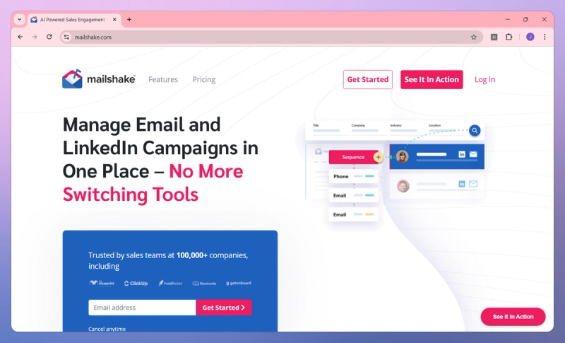 Mailshake product screenshot