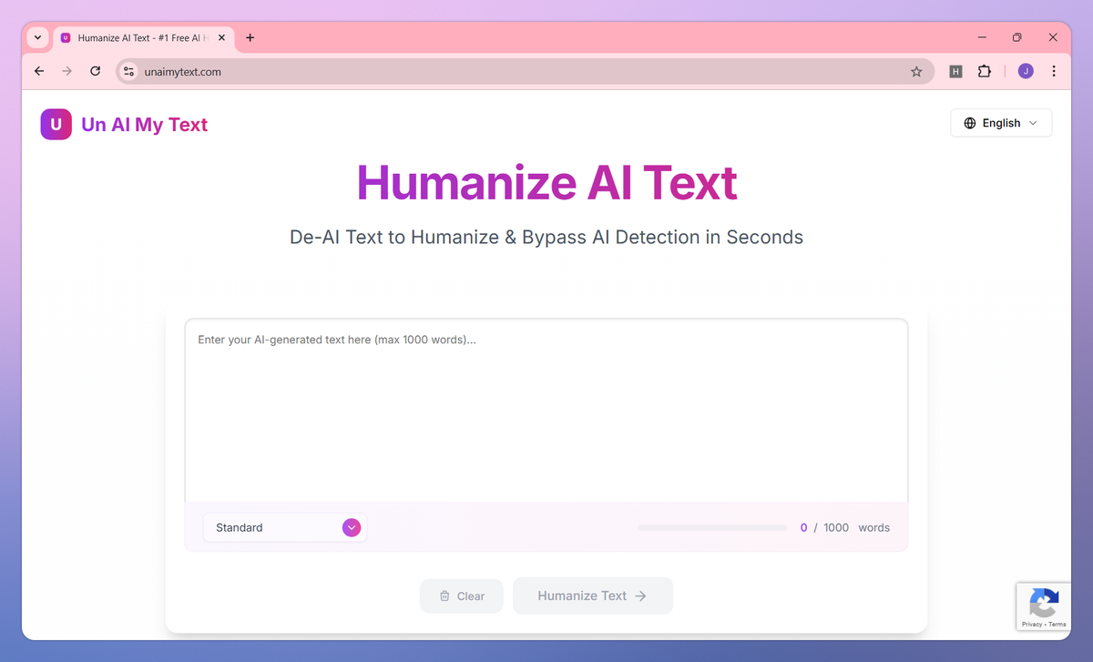 UnAIMyText screenshot #1