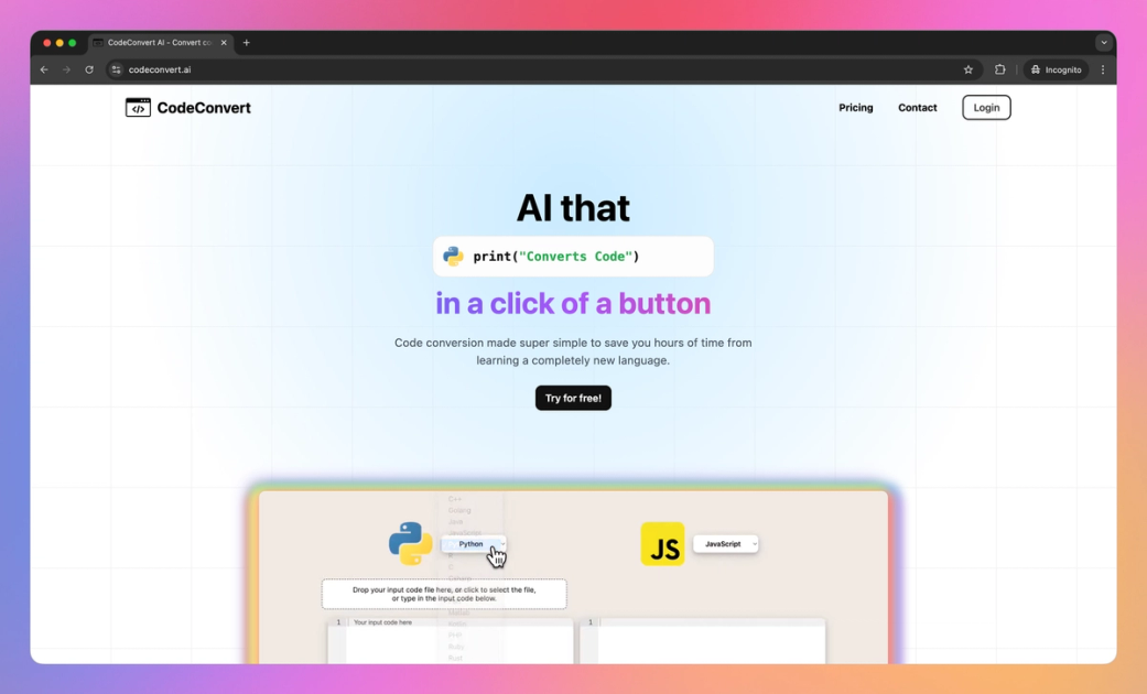 Code Convert Features, Pricing, and Alternatives | AI Tools