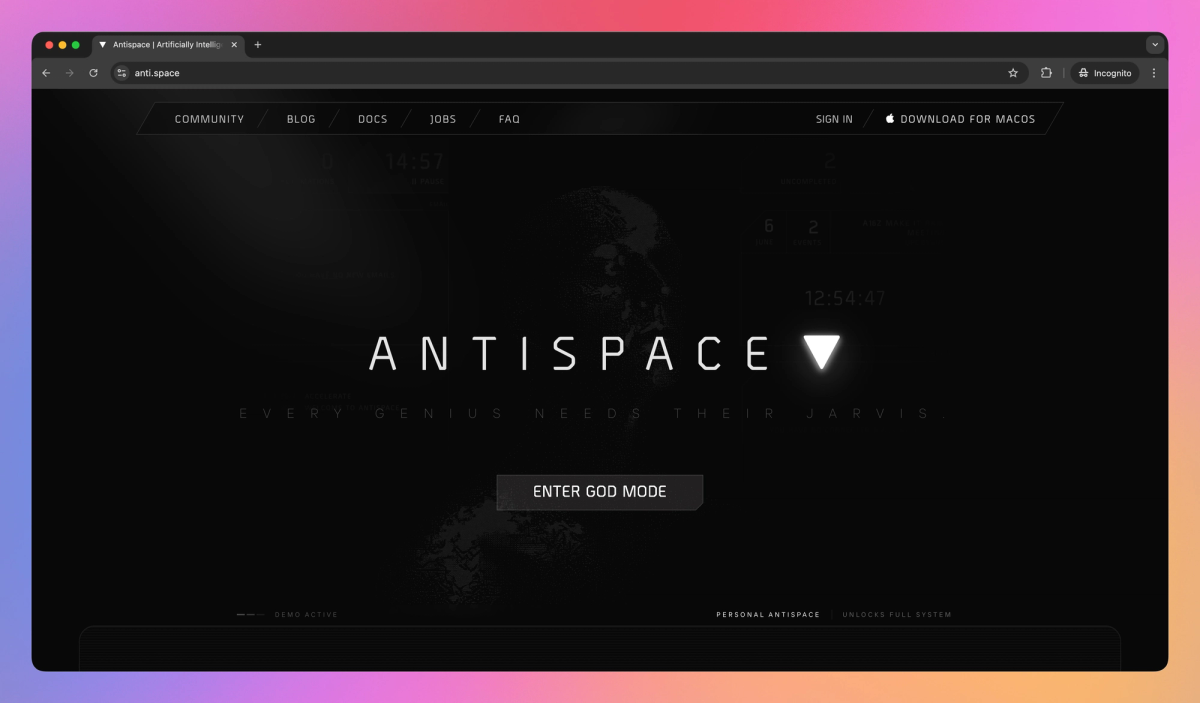 Antispace screenshot #1