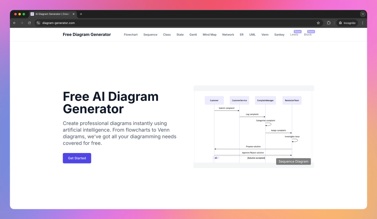 Free AI Diagram Generator screenshot #1