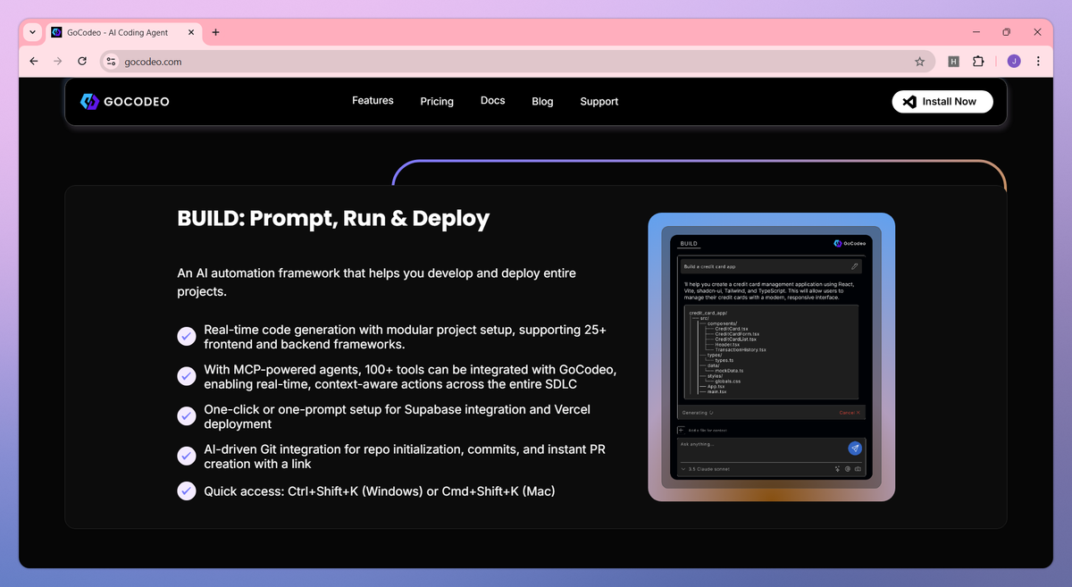 GoCodeo screenshot #2