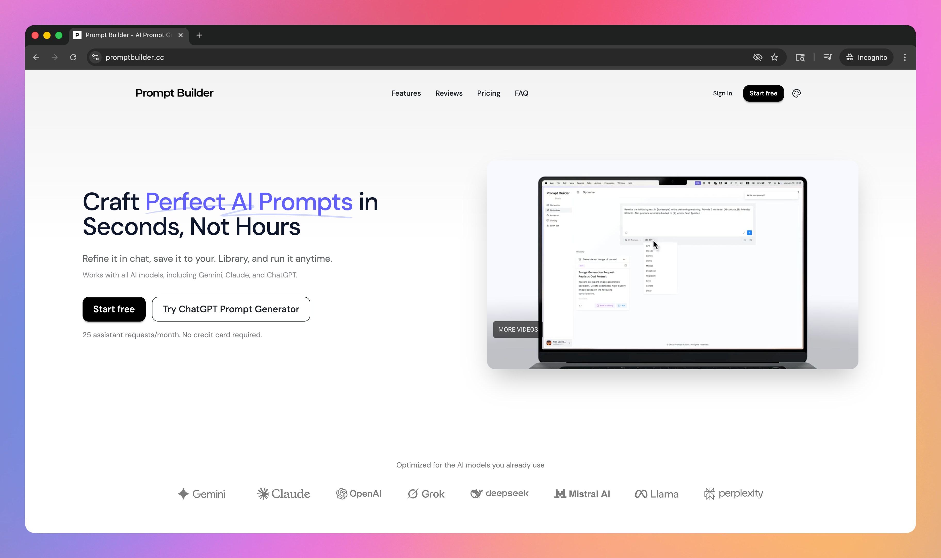 Prompt Builder Features, Pricing, and Alternatives | AI Tools