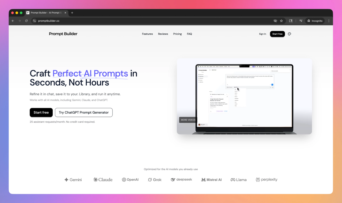 Prompt Builder screenshot #1