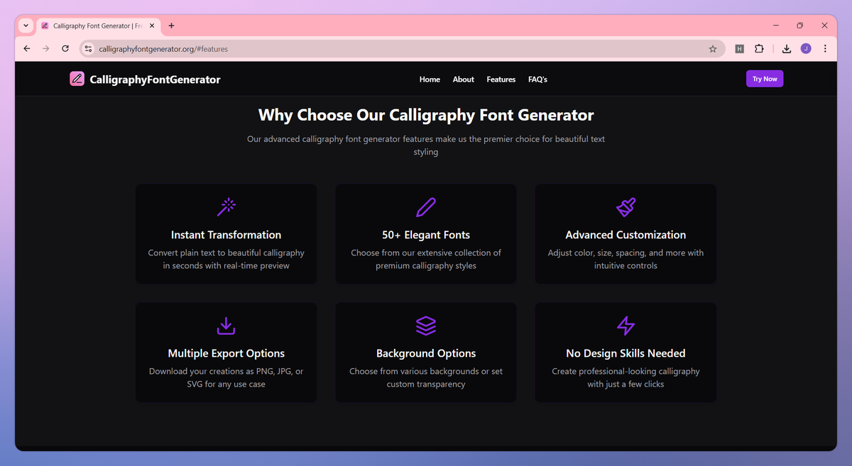 Calligraphy Font Generator screenshot #3