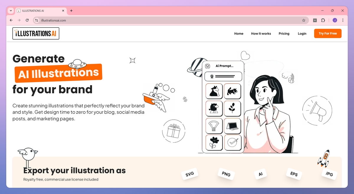 ILLUSTRATIONS AI screenshot #1