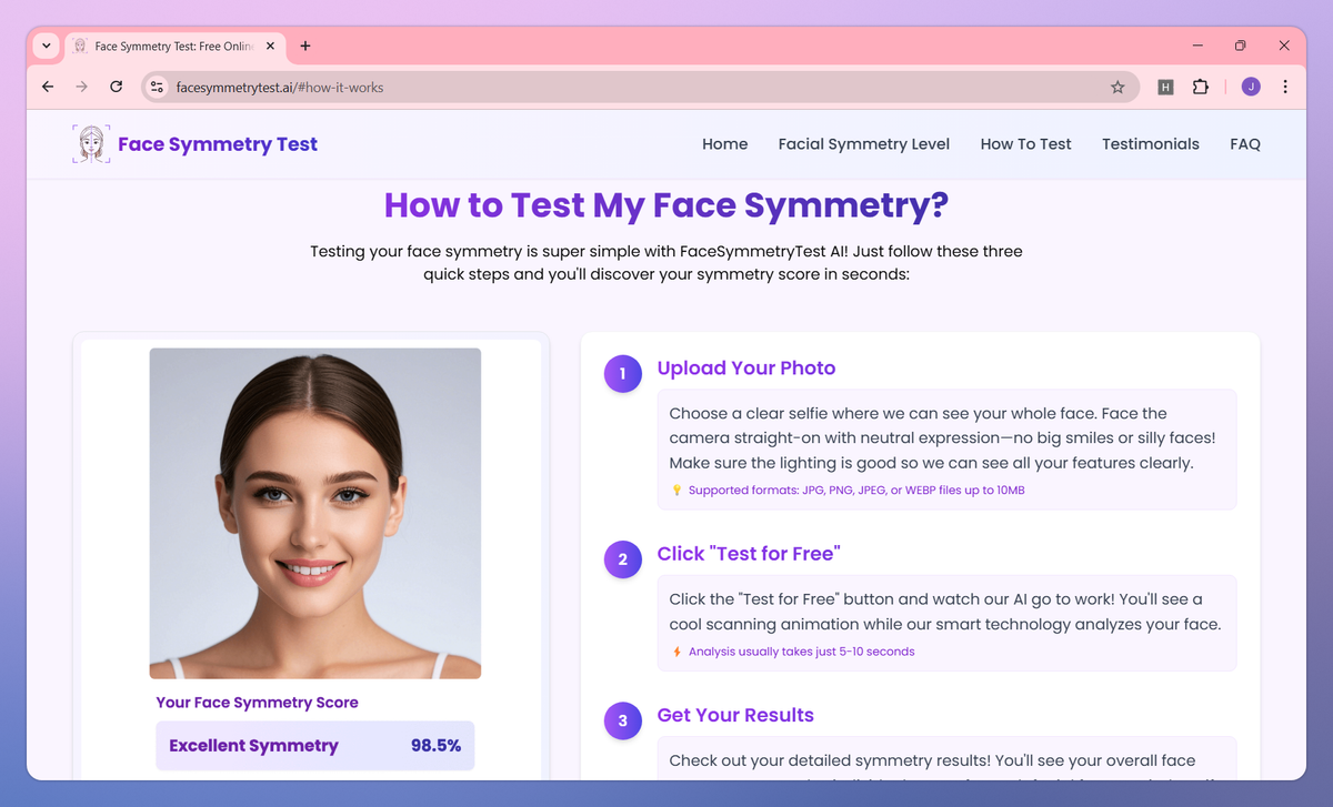 Face Symmetry Test screenshot #3