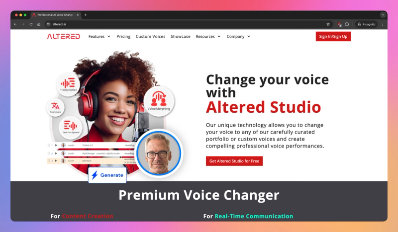Altered product screenshot