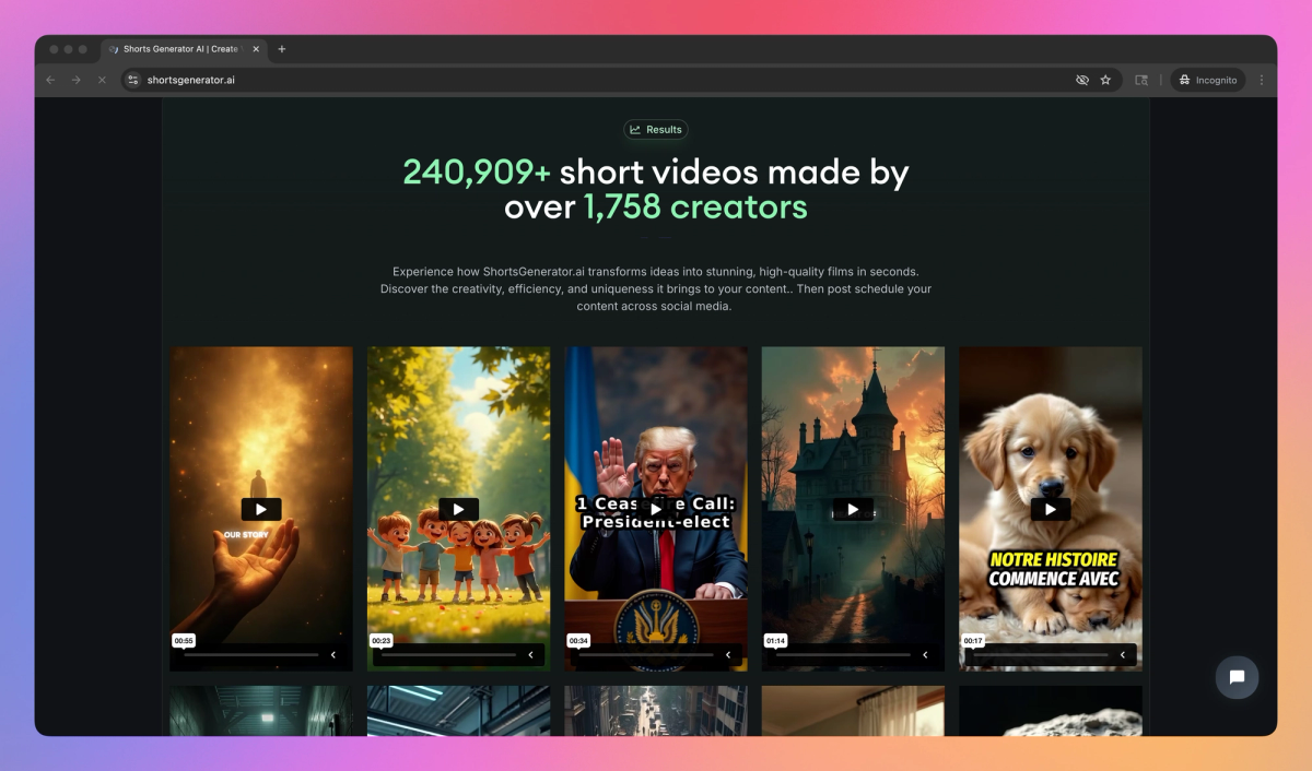Shorts Generator AI screenshot #2