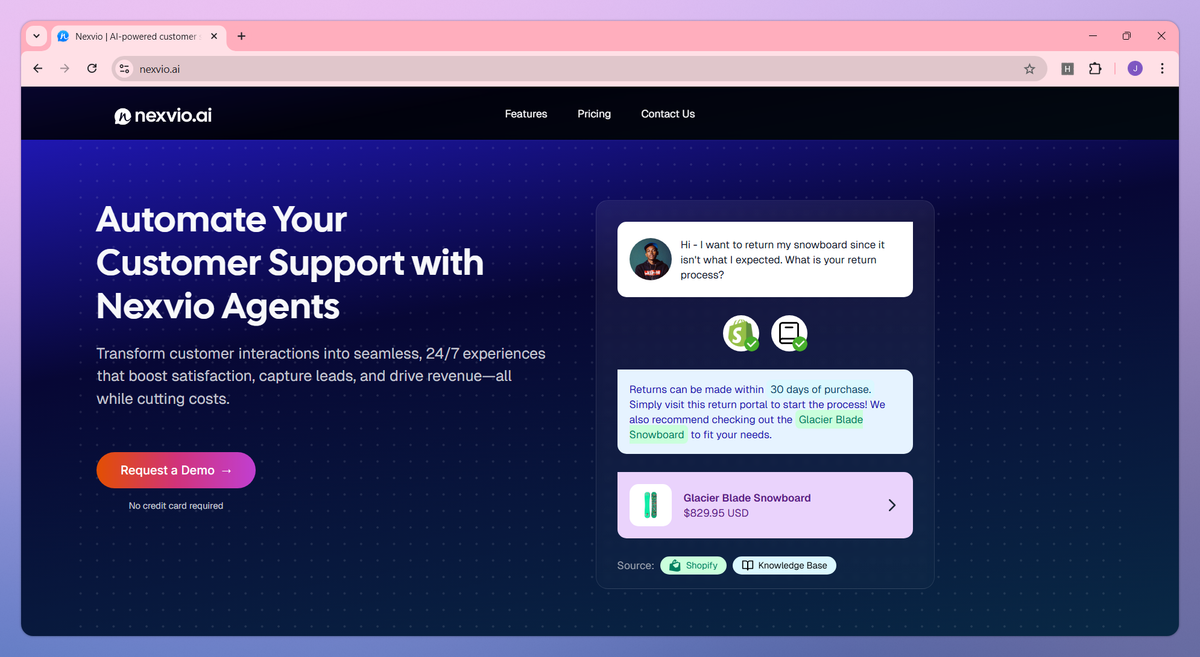 Nexvio screenshot #1