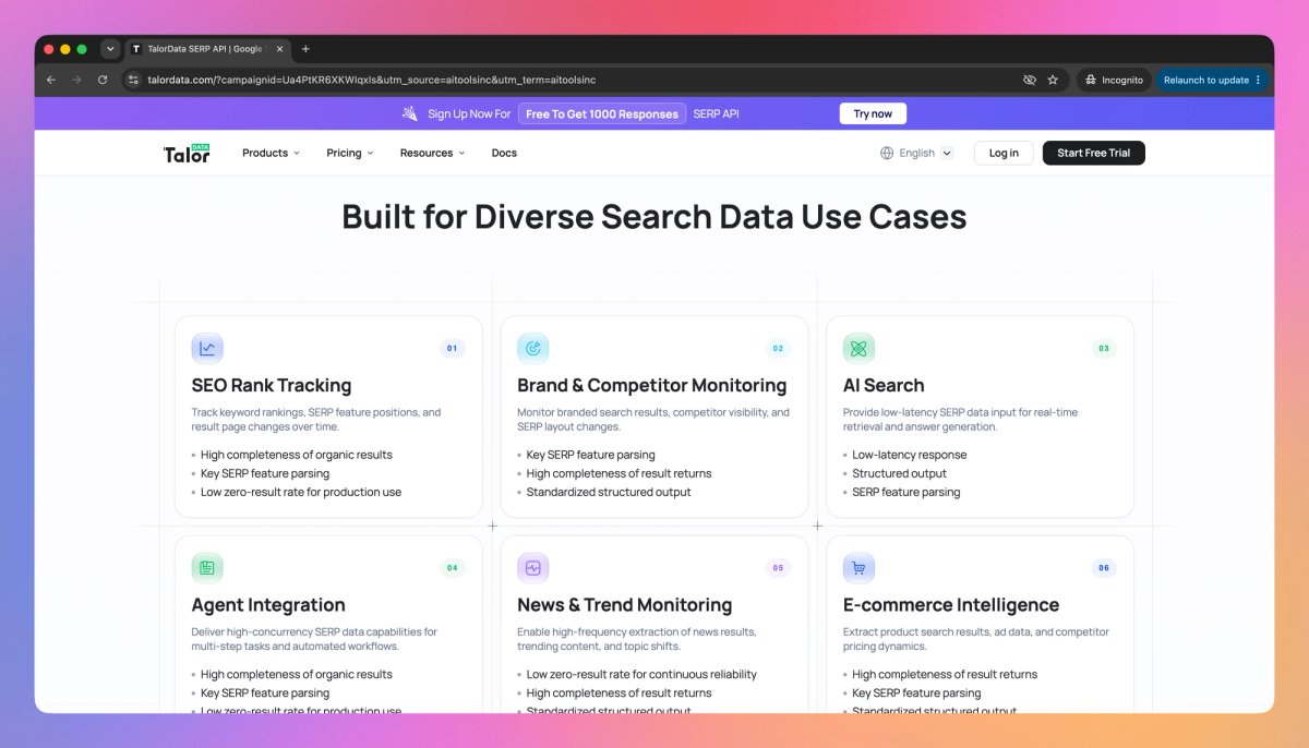 TalorData SERP API screenshot #2