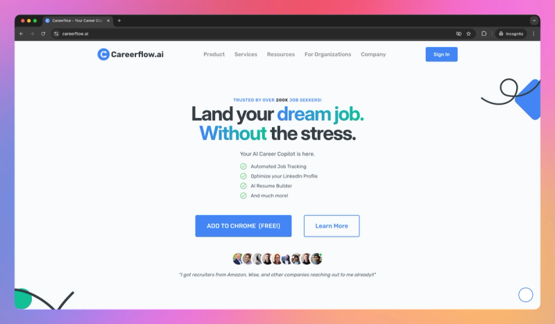 Careerflow.ai product screenshot
