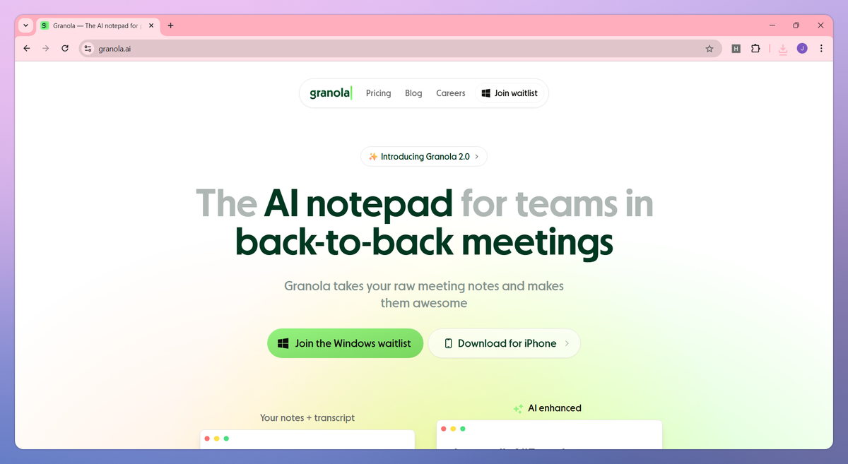Granola screenshot #1