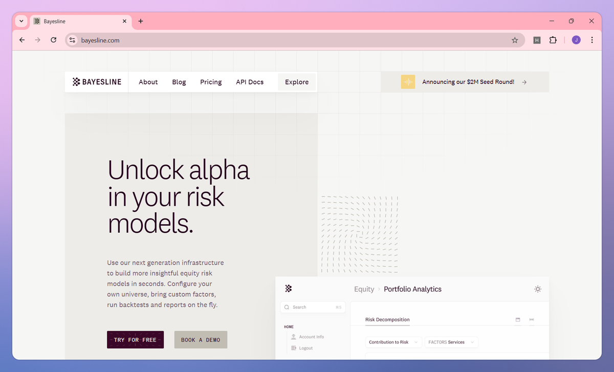 Bayesline screenshot #1