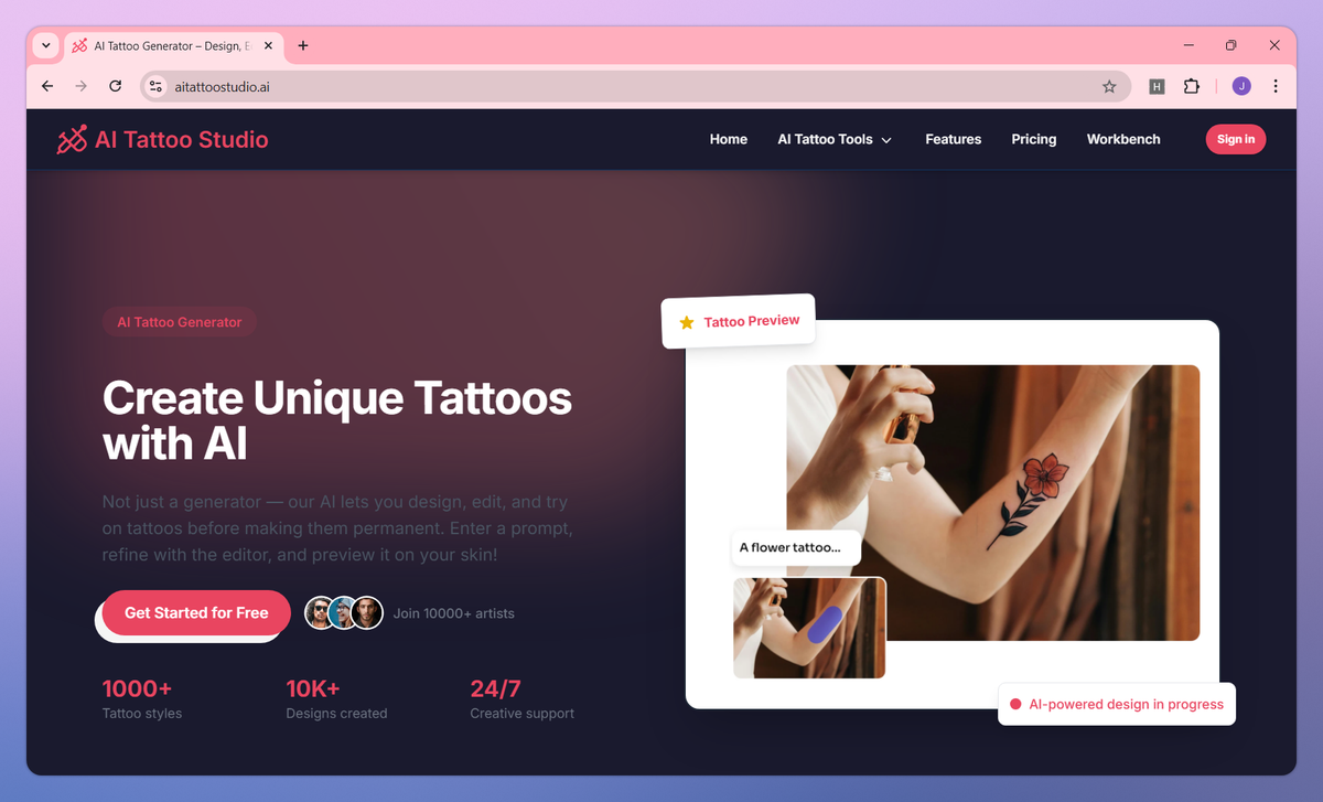 AI Tattoo Studio screenshot #1