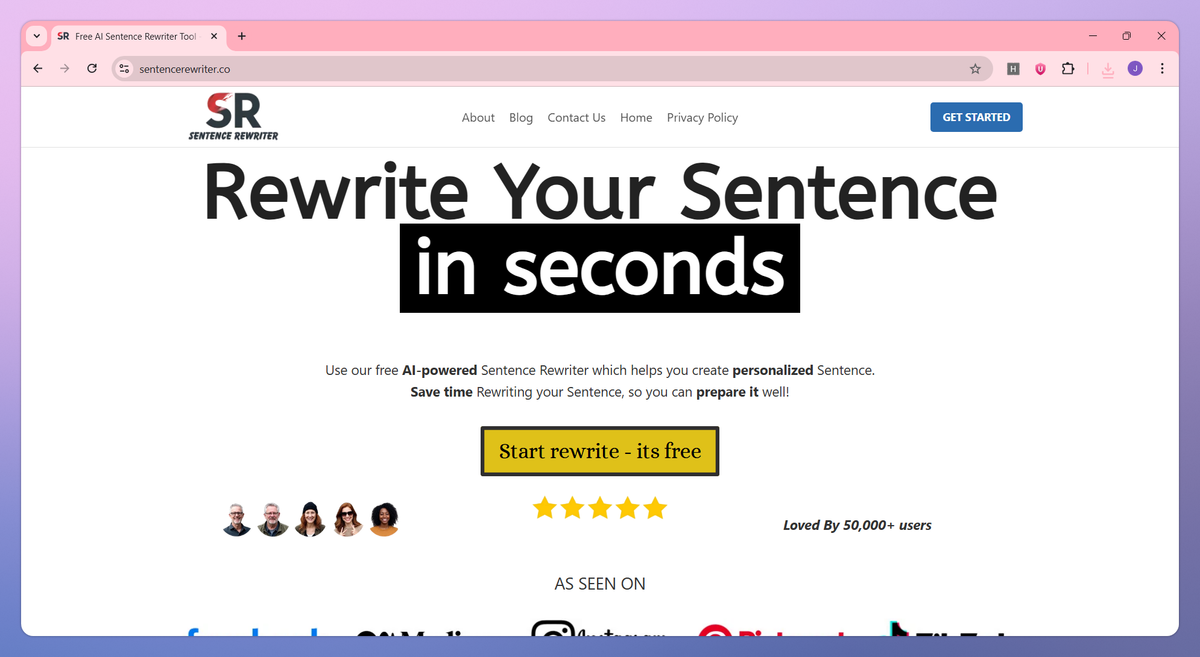 Sentence Rewriter screenshot #1