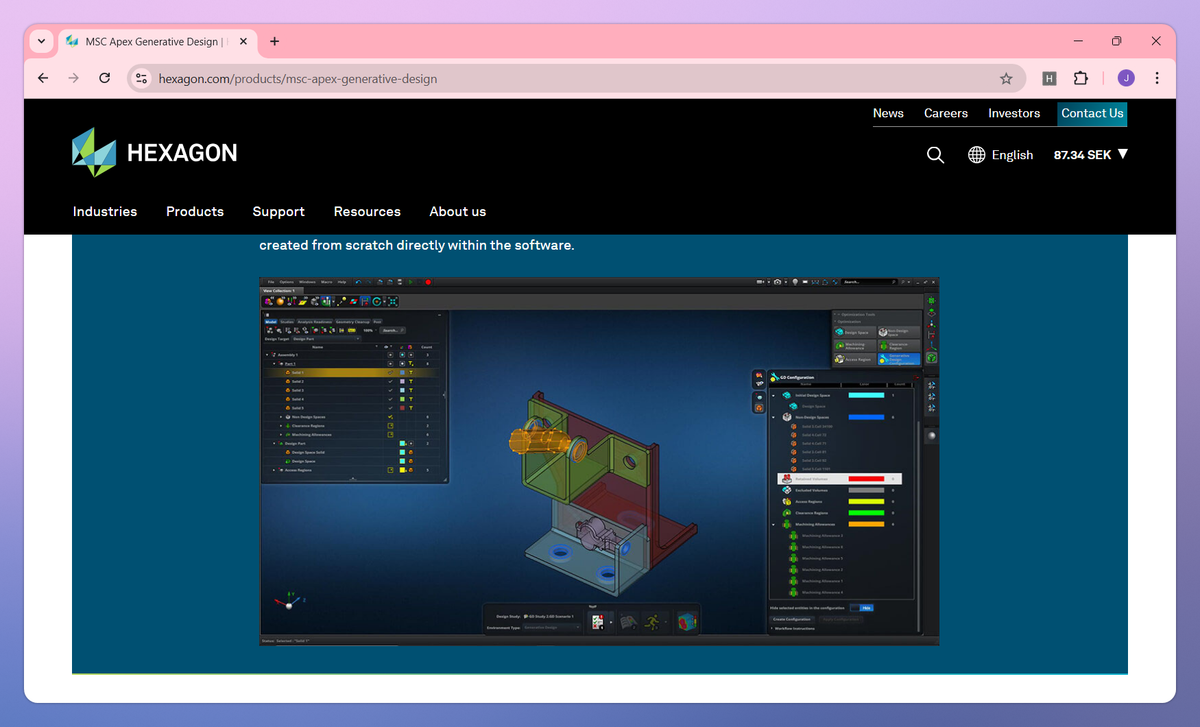 MSC Apex Generative Design screenshot #2