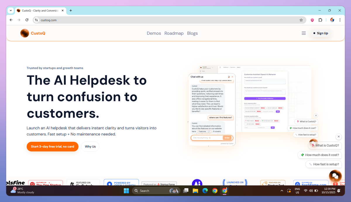 CustoQ screenshot #1