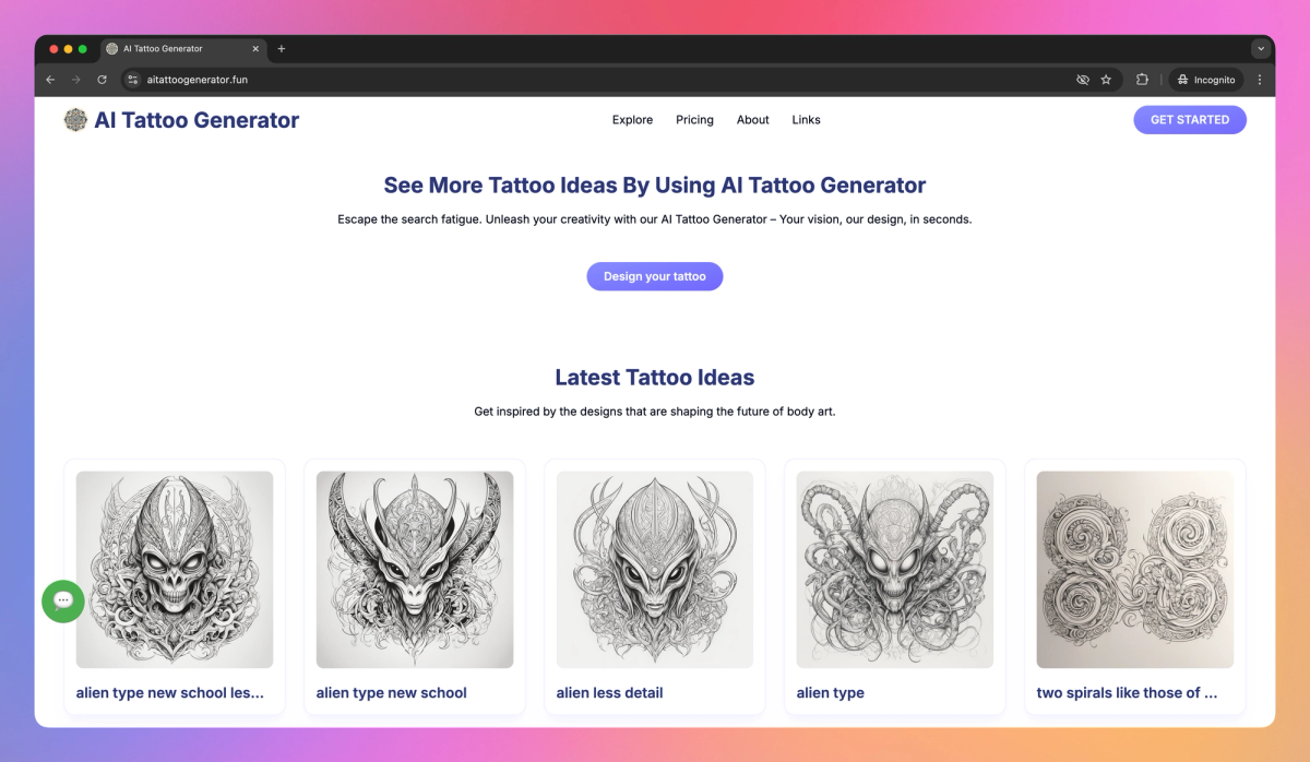 AI Tattoo Generator screenshot #1